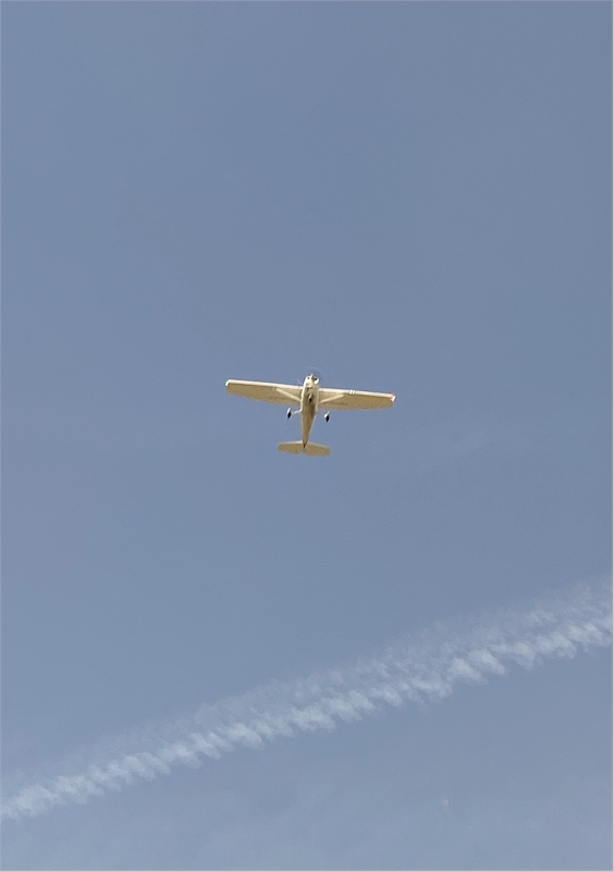 This airplane was giving rides to folks who wanted a closer look.  I tried for an hour to get this photo.